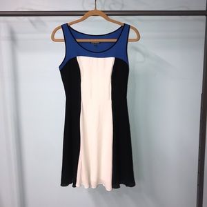 Colorblock A Line Dress
